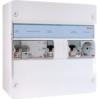 Legrand PV-verdeler 230vac-hoofdschak.als-B+MCB-ala-WCD-KWH-meter