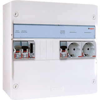 Legrand PV-verdeler 230vac-hoofdschakelaar-2 MCB-2 WCD-KWH-meter