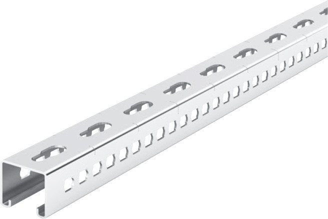 Legrand Montagerail/profiel Rail Strut R41SP, 41x41x2,0 L3 THVZ, C-profiel enkel, 3 zijden geperf.