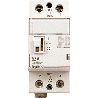 Legrand Relais manuele bediening 2NC 63a 230vac geluidsarm