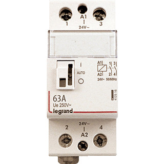 Legrand Relais manuele bediening 2no 63a 24vac