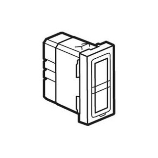 Legrand Mosaic signaallamp dubbel voor 50/60HZ of DC basiselement met centrale afdekplaat 24V inbouw wit wit ip41