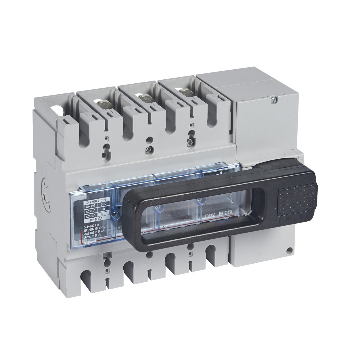 Legrand Vermogensschakelaar Lastschakelaar - 3 P - 100 A DPX-is 250 - frontaal