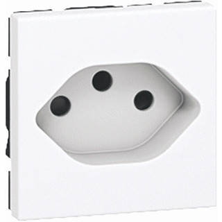 Legrand Mosaic wandcontactdoos moduledrager zwitserse norm type 13 1V wit