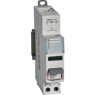 Legrand CX3 drukknop 1no+lamp 12/48V groen-1 module