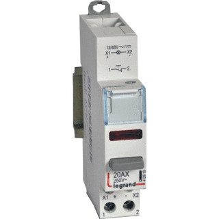 Legrand CX3 drukknop 1ng+lamp 12/48V rood-1 module