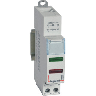 Legrand CX3 lampje groen+rood 12/48V 1 module