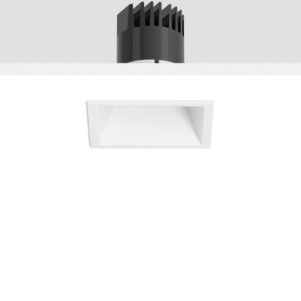 RZB LEVIDO square Levido Square, 7,5 / 12 W, 720 / 1100 LM, 830, wit, dali, inbouwdownli