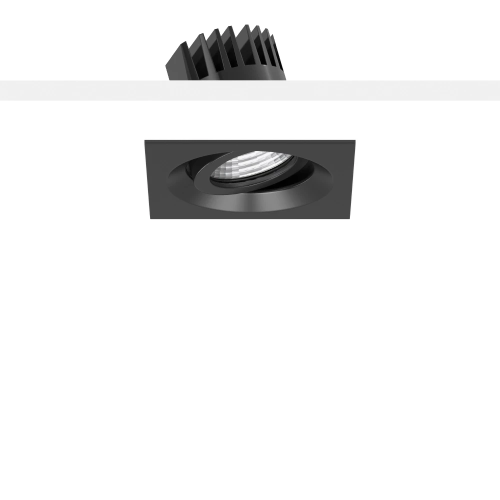 RZB LEVIDO SWING square Levido Swing square, 7,5 / 12 W, 690 / 1050 LM, 830, zwart, dali, inbo