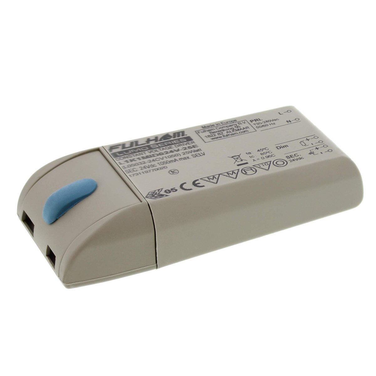 LiniLED Leddriver constante spanning 24VDC Voeding, 25W, 1-10V dimbaar