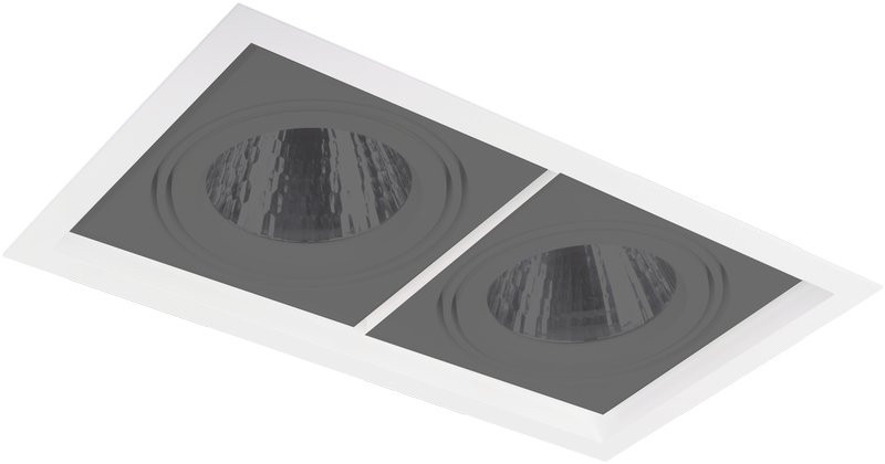 Lumiparts Asta Inbouwframe Voor kardan asta led 2-voudig wit