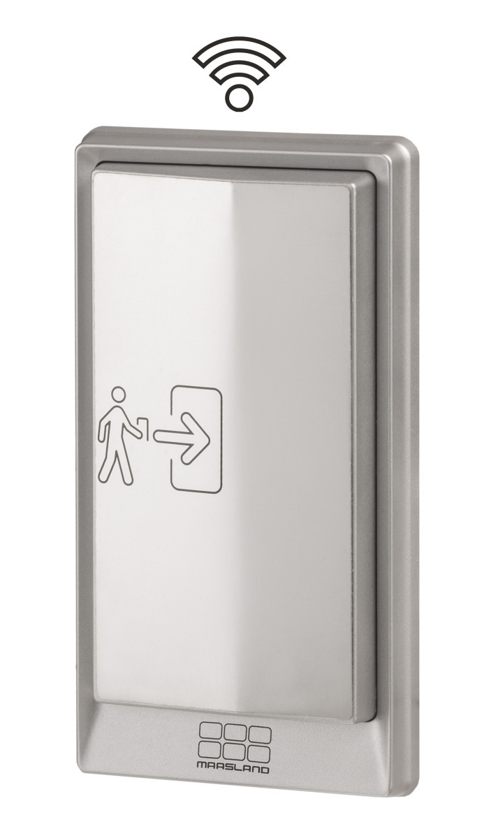 Maasland Accessoires Elleboogschakelaar Zilver/RVS aanraakpl. en handzender T1