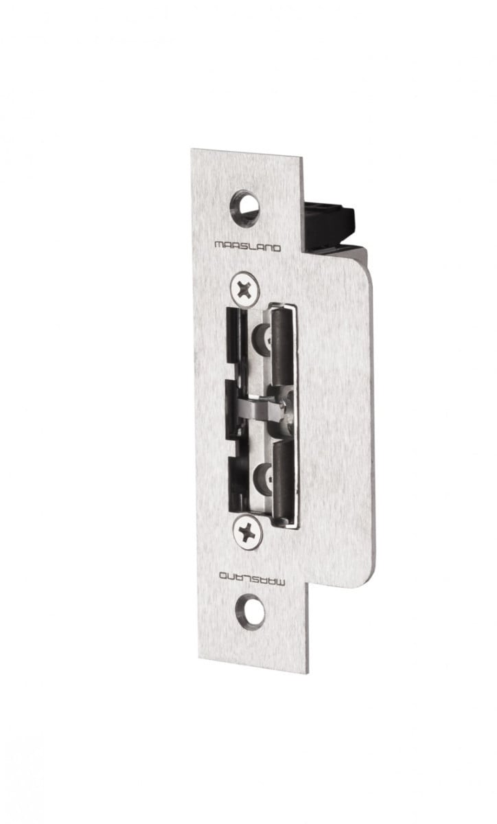Maasland Elektrische vergrendelingen Elektrische Deuropener, korte rechte sluitplaat, 12-28V DC, dagschoots