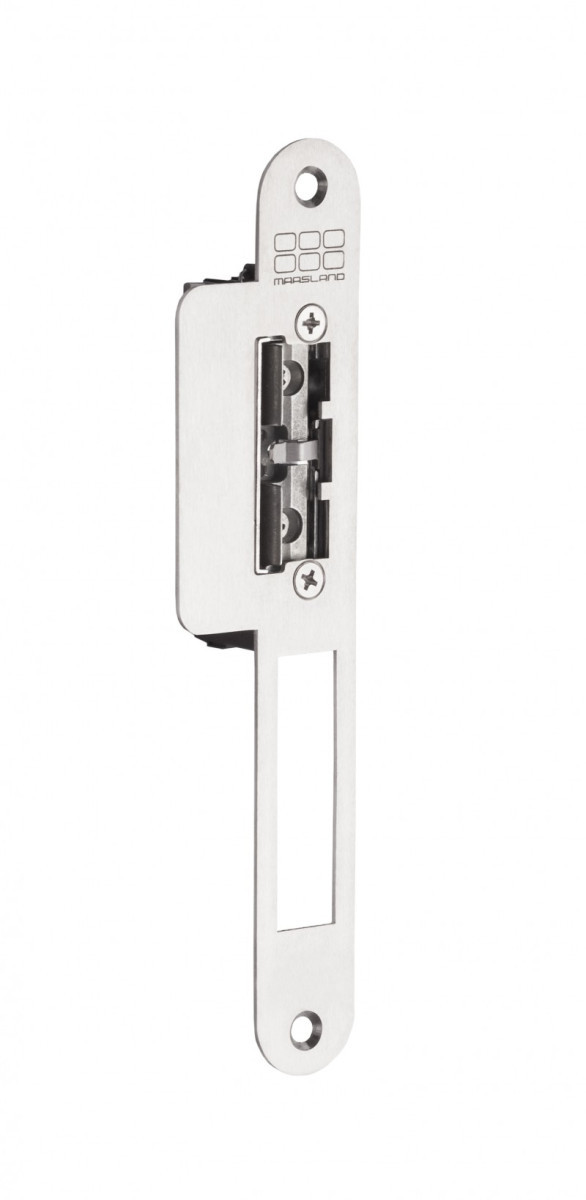 Maasland Elektrische vergrendelingen Elektrische Deuropener, lange afgeronde sluitplaat, 12-28V DC, din rec