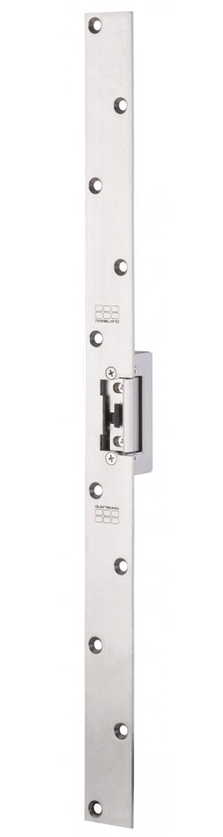 Maasland Elektrische vergrendelingen Elektrische Deuropener, vlakke sluitplaat 50 CM RVS, 12-28V DC, dagsch Maasland Elektrische vergrendelingen Elektrische Deuropener, vlakke sluitplaat 50 CM RVS, 12-28V DC, dagsch