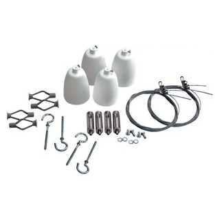 Macbright LLX bevestigingsset pendelset LLY dubbel lamp staal 2000MM wit