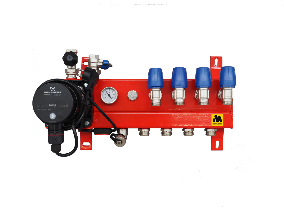 Magnum Verdeler Manifold Regelunit Front staal 2 groeps + A-label pomp