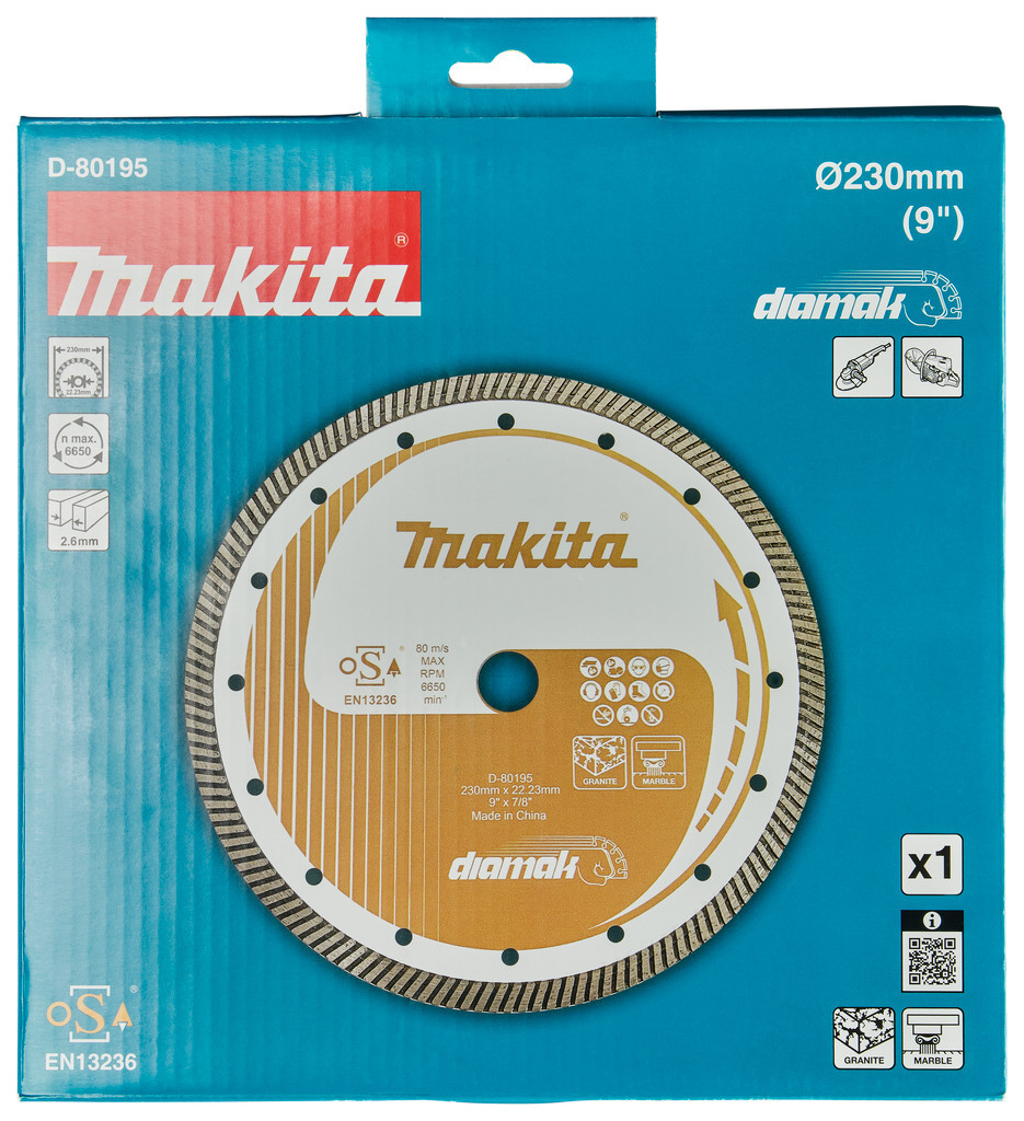 Makita Diamantschijf 230x22,23x2,6MM