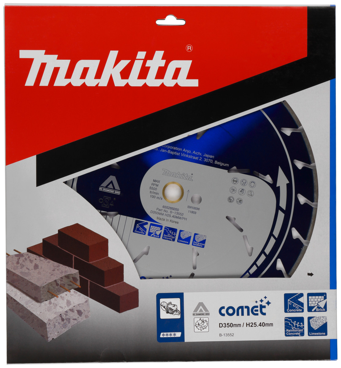 Makita Diamantschijf 350x25,4x3,2MM blauw