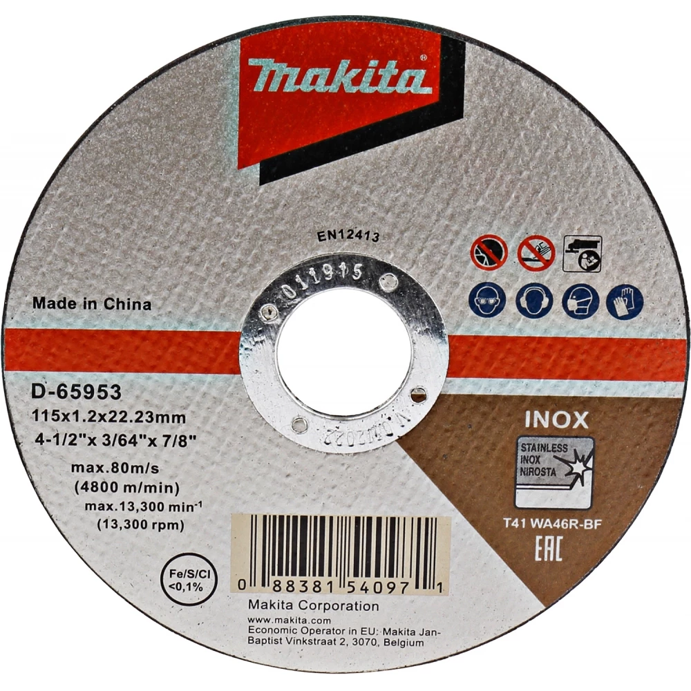 Makita Doorslijpschijf RVS