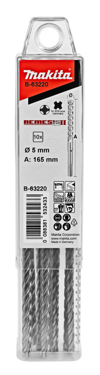Makita P4s:betonboor 5x165mm