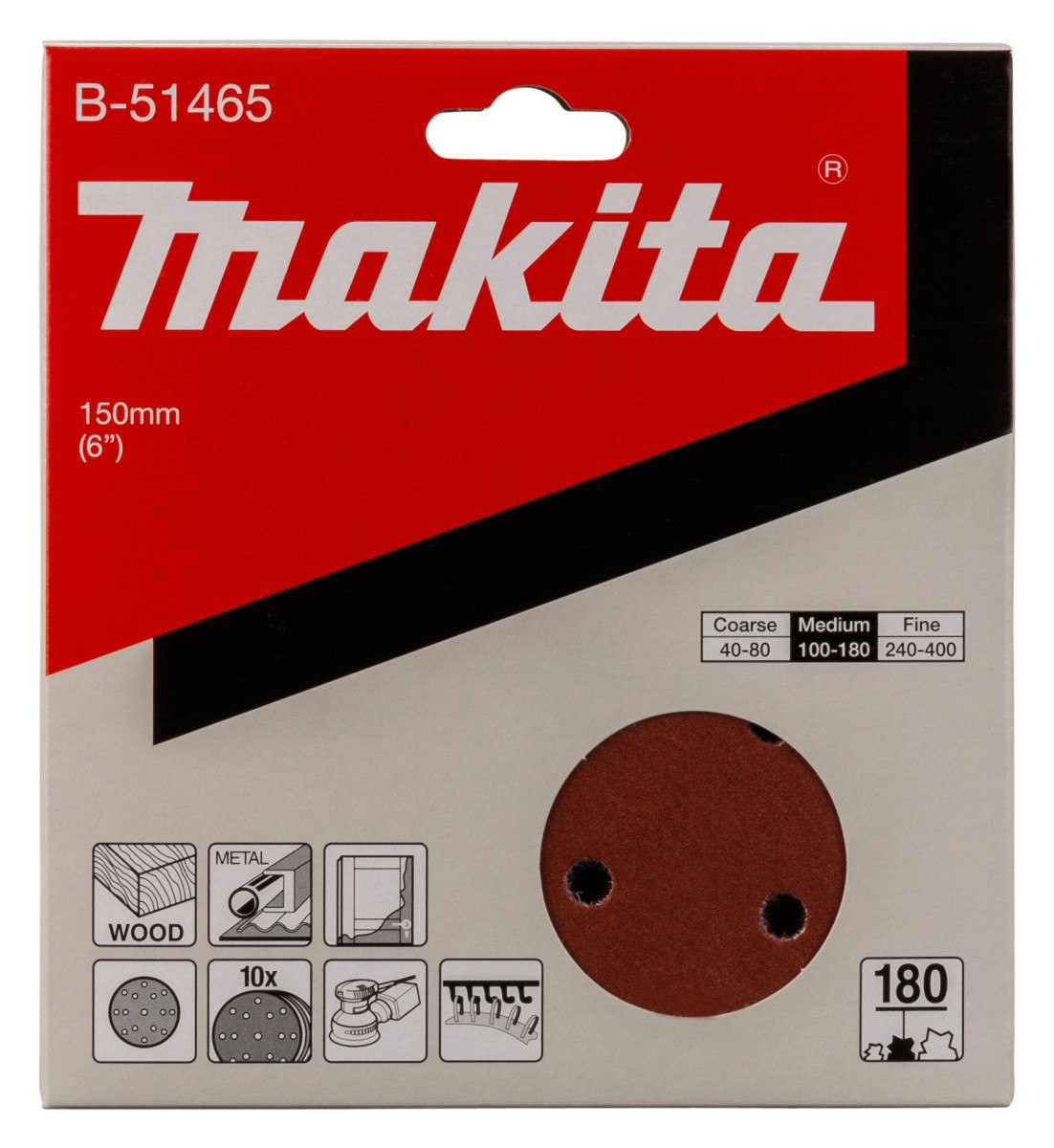 Makita Schuurschijf 150MM a180 velcro