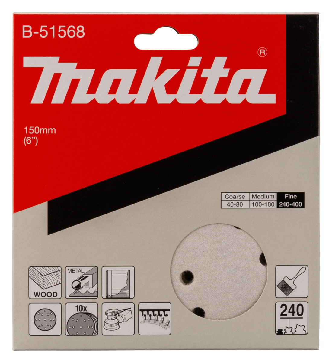 Makita Schuurschijf 150MM a240 velcro
