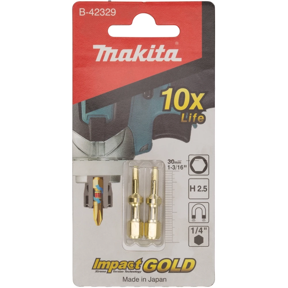 Makita Slagschroefbit H2.5x30mm