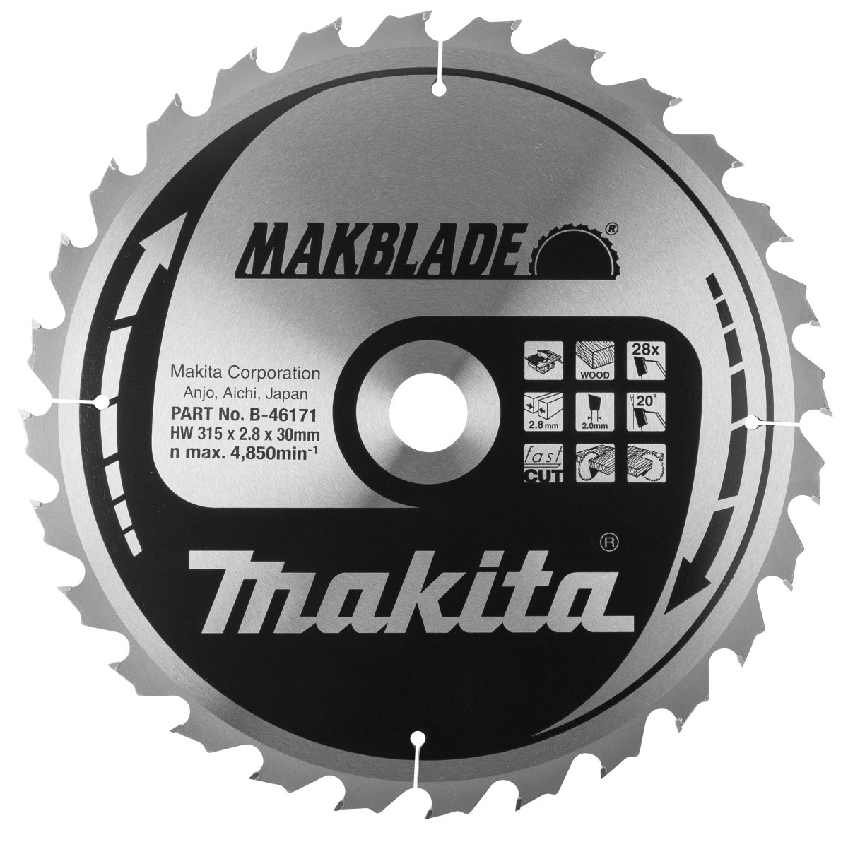 Makita Tafelzaagblad Hout