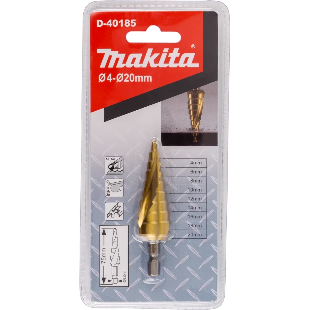 Makita Trappenboor 9 traps 4-20MM