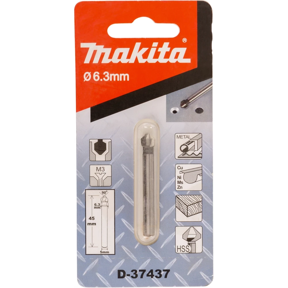 Makita Verzinkboor 6,3x45mm