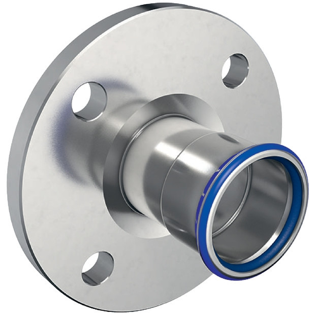 Mapress RVS 316 FKM blauw vaste overgangsflens PN10/16 88,9 MM