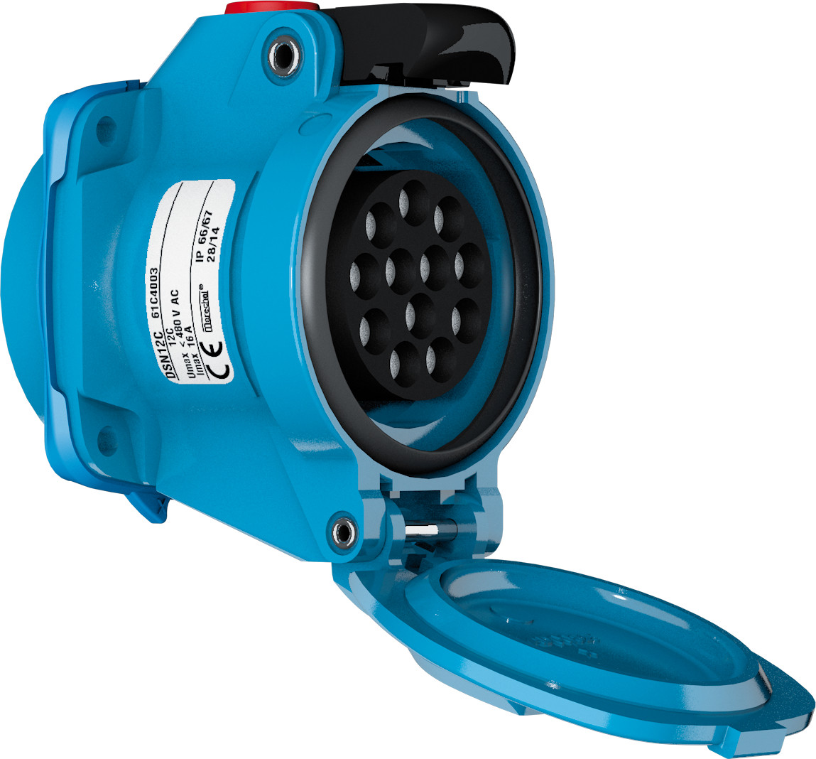 Marechal MULTICTS DSN12C CONTACTDOOS POLY Multicts DSN12C contactdoos poly size.1 ip66/67/69 12C 16a <480V