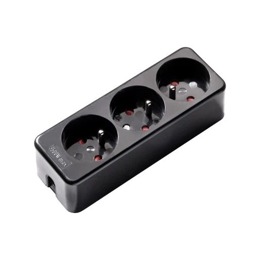 Martin Kaiser contactdoos 3-V penaarde shutter zwart