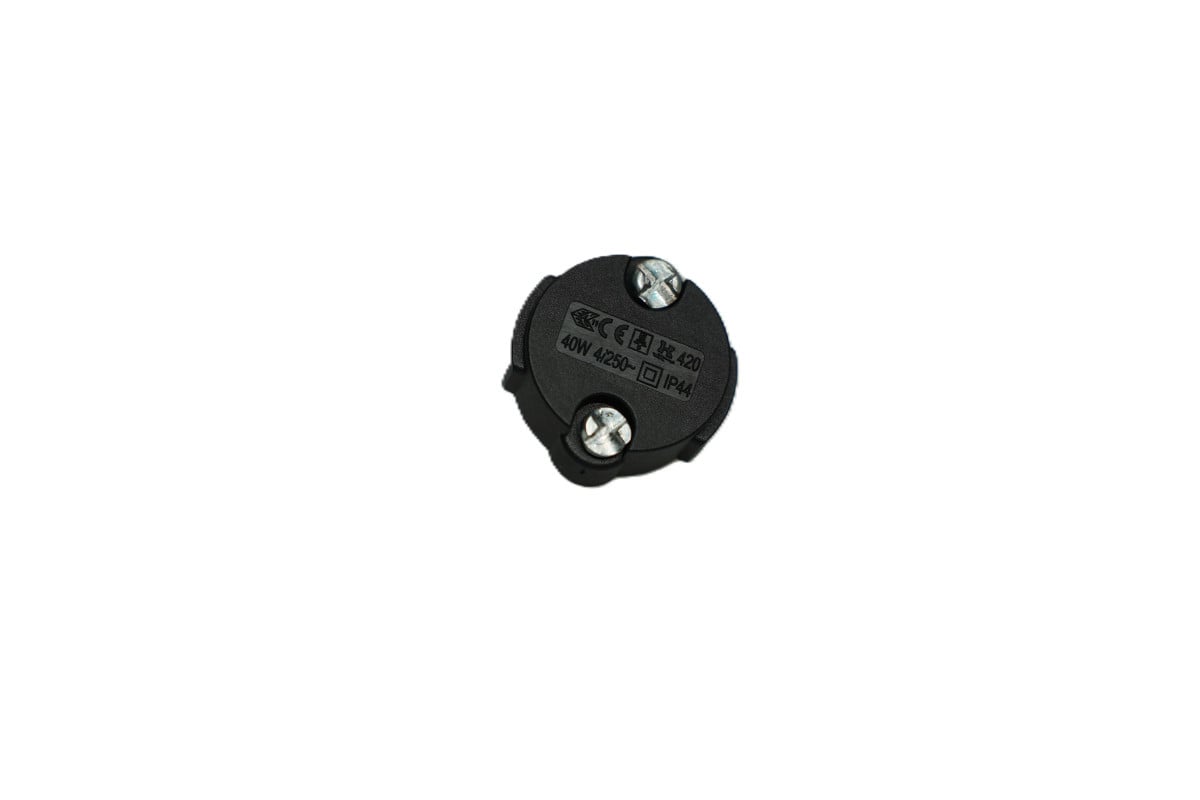Martin Kaiser Lamphouder E27 / 13mm MK Deksel met schroeven, thermoplast, voor prikfitting e27, zwart