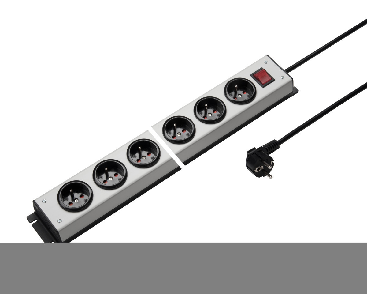Martin Kaiser Stopcontact strip MK Contactdooscomb 12-V penaarde met schakelaar en shutter snoer 3M