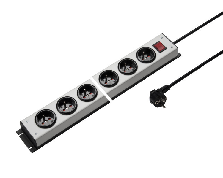 Martin Kaiser Stopcontact strip MK Contactdooscomb 8-V penaarde met schakelaar en shutter snoer 3M
