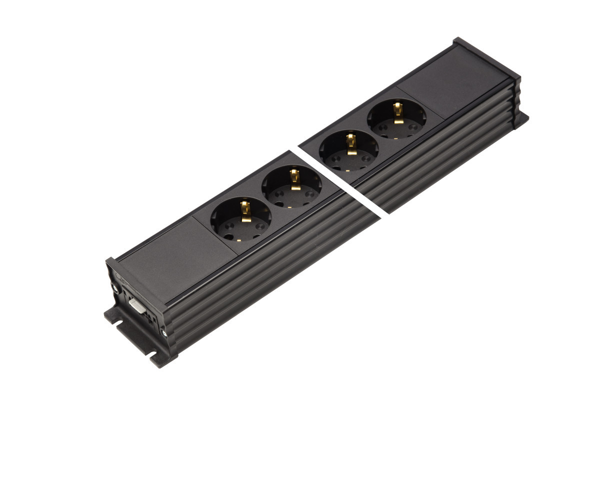 Martin Kaiser Stopcontact strip MK Contactdooscombinatie 6-V ra stekerbaar in/uit wago winsta zwart