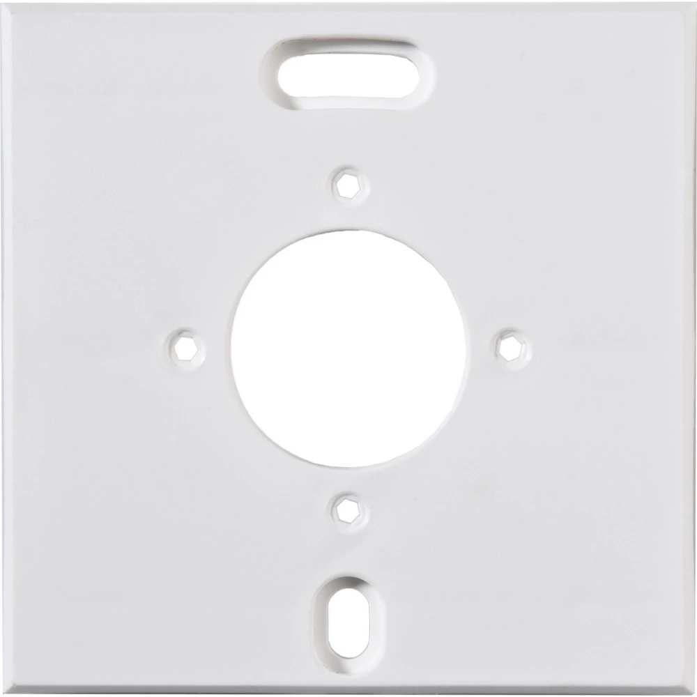 Martin Kaiser montageplaat vierkant kalkwit 1-voudig horizontaal en verticaal mat wit ral 9016