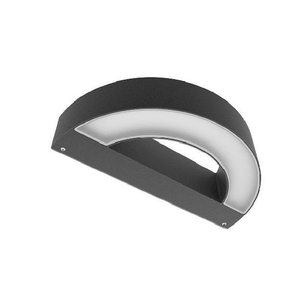 PIL MASK+ Mask+m 10,5 S/ew 830 antraciet+nood 1uur-led-wandarmatuur 3000K 12,5W