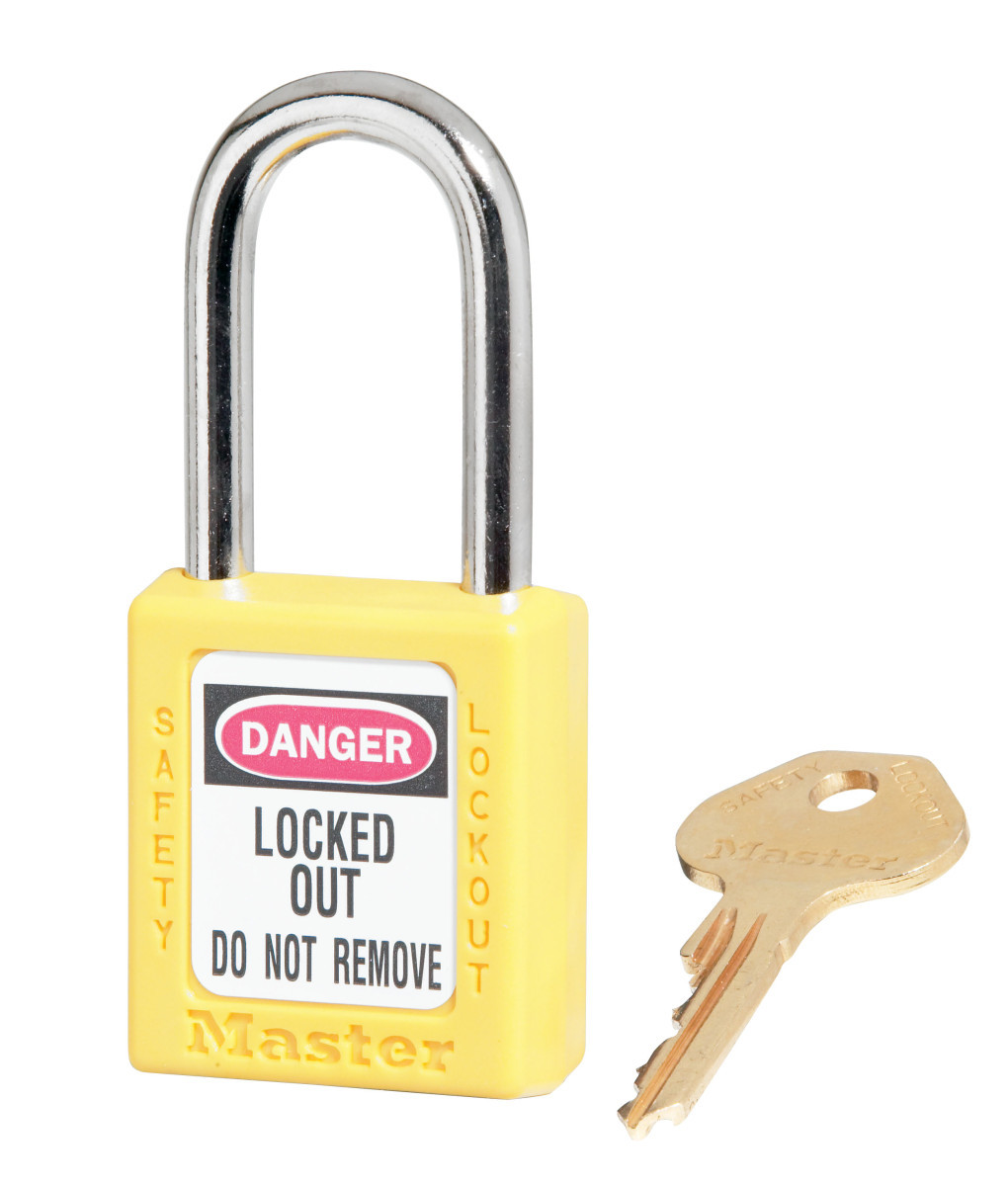 Masterlock Hangsloten - hangslot - stalen beugel - KD - geel -