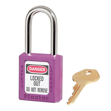 Masterlock Lockout Tagout Hangsloten - hangslot - stalen beugel - KD - paars -