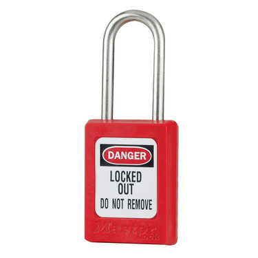 Masterlock Lockout Tagout Hangsloten - hangslot - stalen beugel - KD - rood -