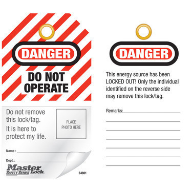Masterlock Lockout Tagout Hangsloten - tag - danger do not operate -