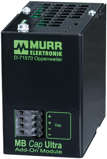Murrelektronik transformators/power supplies MB Cap ultra add-on- in: 0-26,4VDC out:0-26,4VDC/3a for max.1a/21S
