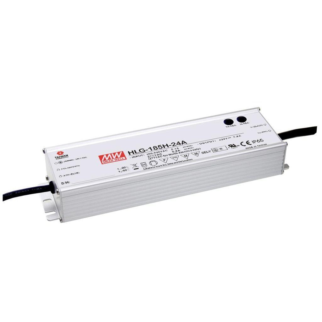 Mean well HLG-185H Ac-DC led driver (CV+CC) A type dim 185W 24V