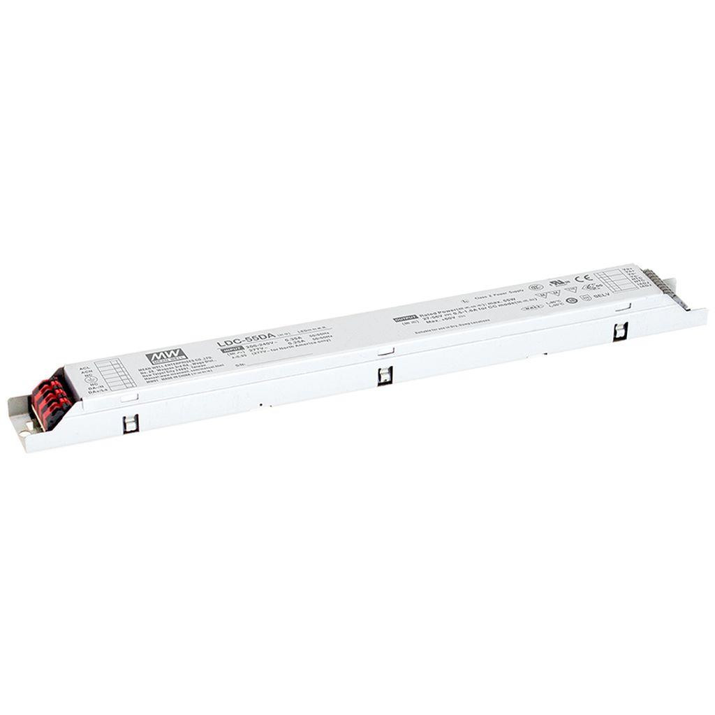 Mean well LDC-55 Ac-DC linear led driver constant power mode 55W dali