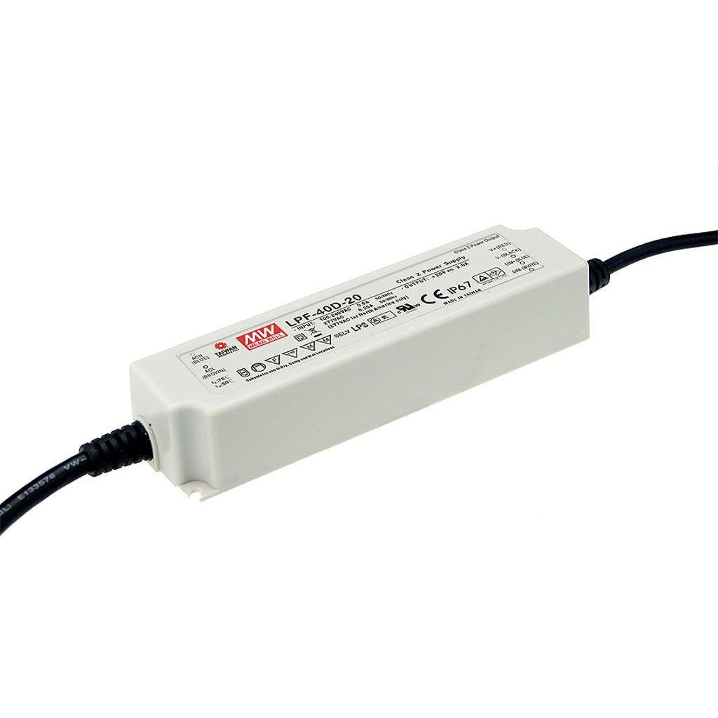 Mean well LPF-40D Ac-DC single output led driver (CV+CC) 40W 30V dim PWM