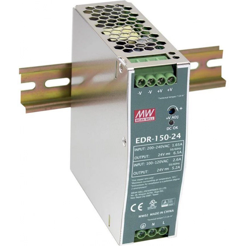 Mean Well voeding 24 VDC 150W