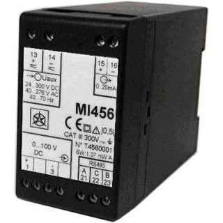 Eleq-Faget MI456 Universele Meetwaardeomvormer Measuring Transducer, type mi456 0-40VDC 4-20ma, HS 24-300VDC / 40-276